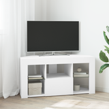 Corner LED TV Cabinet White 100 x 40 x 50 cm Engineered Wood