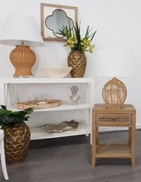 Bridgehampton Bedside Lamp 61cmh, relaxed coastal vibe to any space with this stylish bedside lamp - Front View