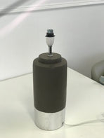 Zane Concrete Silver Trim Lamp Base Only