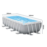Intex 26788AU Above Ground Swimming Pool Rectangular 4m x 2m with Pump - Side View