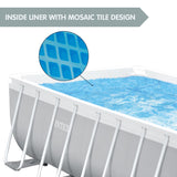 Intex 26788AU Above Ground Swimming Pool Rectangular 4m x 2m with Pump - Top-Down View