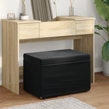 Stool Black 61 x 41 x 40 cm Velvet and Engineered Wood - Front View