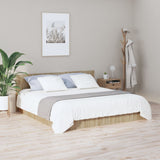 Bed Headboard Sonoma Oak 200x1.5x80 cm Engineered Wood - Side View