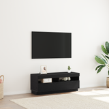 TV Cabinet Black Oak 100 x 35 x 40 cm Engineered Wood - Side View