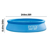 Intex 28108AU Easy Set Above Ground Swimming Pool 2.44m x 61cm - Top-Down View
