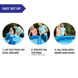 Intex 28108AU Easy Set Above Ground Swimming Pool 2.44m x 61cm - Close-Up Angle