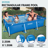 Intex 28270AU Above Ground Rectangular Swimming Pool 2.2m x 1.5m - Front View