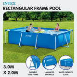 Intex 28272AU Above Ground Swimming Pool Rectangular 3m x 2m - Low Angle