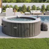 Intex PureSpa 6-Person Greywood Deluxe Inflatable Hot Tub - Top-Down View