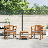 Rose Bench Natural 68.5 x 46 x 82.5 cm Solid Acacia Wood - Side View