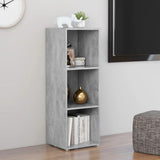 TV Cabinet Concrete Grey 107x35x37 cm Engineered Wood - Side View