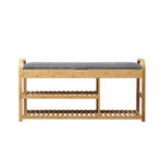 Levede Bamboo Shoe Rack Bench Entryway Seat-2006732840615677953