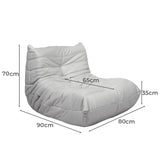 Levede Floor Chair Caterpillar Sofa Grey - Front View