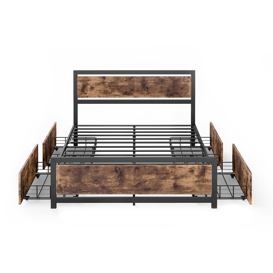 Levede Queen Bed Frame Industrial Mattress-2018816906231943169