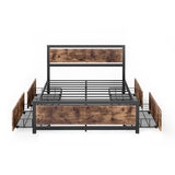 Levede Queen Bed Frame Industrial Mattress-2018816906231943169