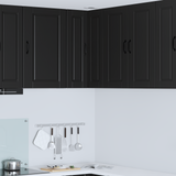 Wall Corner Cabinet PORTO Black 57 x 57 x 80 cm Engineered Wood - Side View