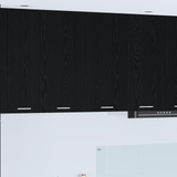 Hanging Cabinet Black Oak 80 x 31 x 80 cm Engineered Wood - Side View
