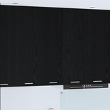 Hanging Cabinet Black Oak 30 x 31 x 100 cm Engineered Wood - Side View