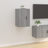 Wall Mounted TV Cabinet Grey Sonoma 40x34.5x60 cm - Front View