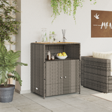 Cabinet Grey 70 x 50 x 87 cm Polyester and Roly Rattan - Side View