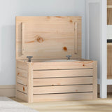 Storage Box 59.5x36.5x33 cm Solid Wood Pine - Front View
