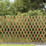 Expandable Trellis Fence 2 pcs Light Brown 100 x 105 cm Bamboo - Front View