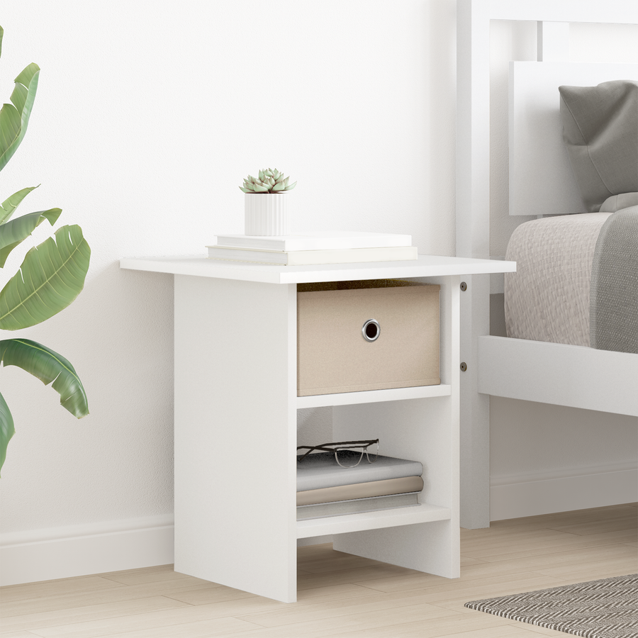 Bedside Table 2 pcs White 41 x 40 x 45 cm Engineered Wood