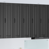 Wall Cabinet LUCCA Black 30 x 31 x 100 cm Engineered Wood - Side View
