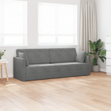 Floor Sofa Bed Dark Grey 213 x 70 x 77 cm Velvet - Side View