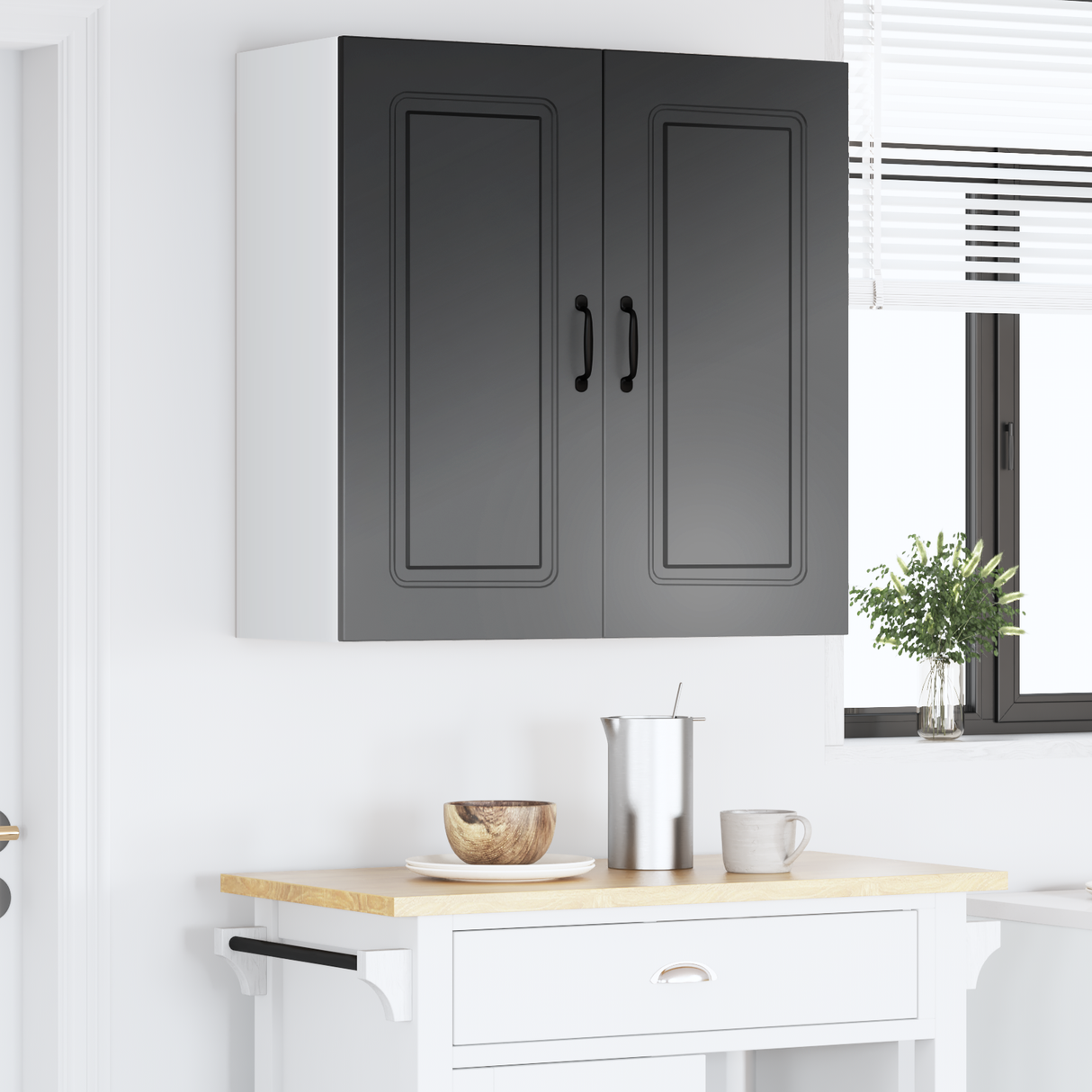 Dishwasher Panel Kalmar Black 80 x 31 x 80 cm Engineered Wood