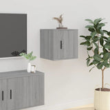 Wall Mounted TV Cabinets 2 pcs Grey Sonoma 40x34.5x40 cm - Side View