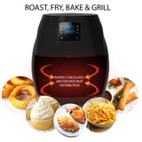 Kitchen Couture 7L Digital Air Fryer - Black - Side View