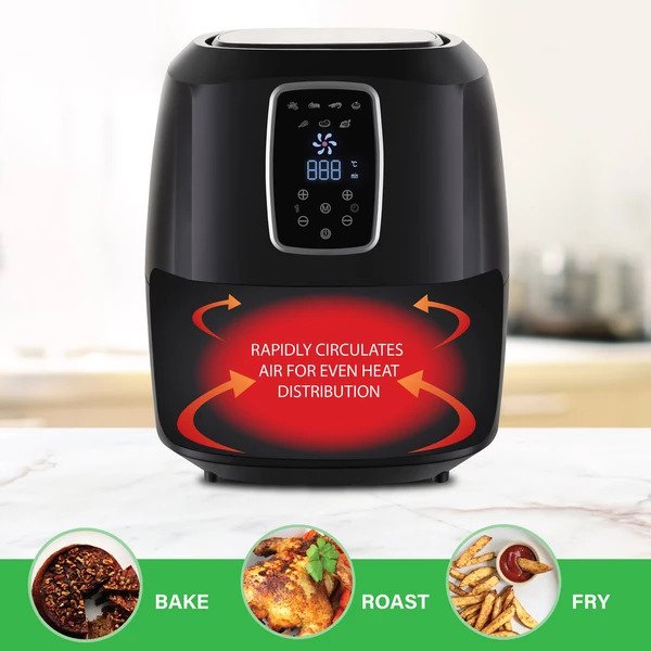 Kitchen Couture 7L Digital Air Fryer (Black)-1951134803831164931