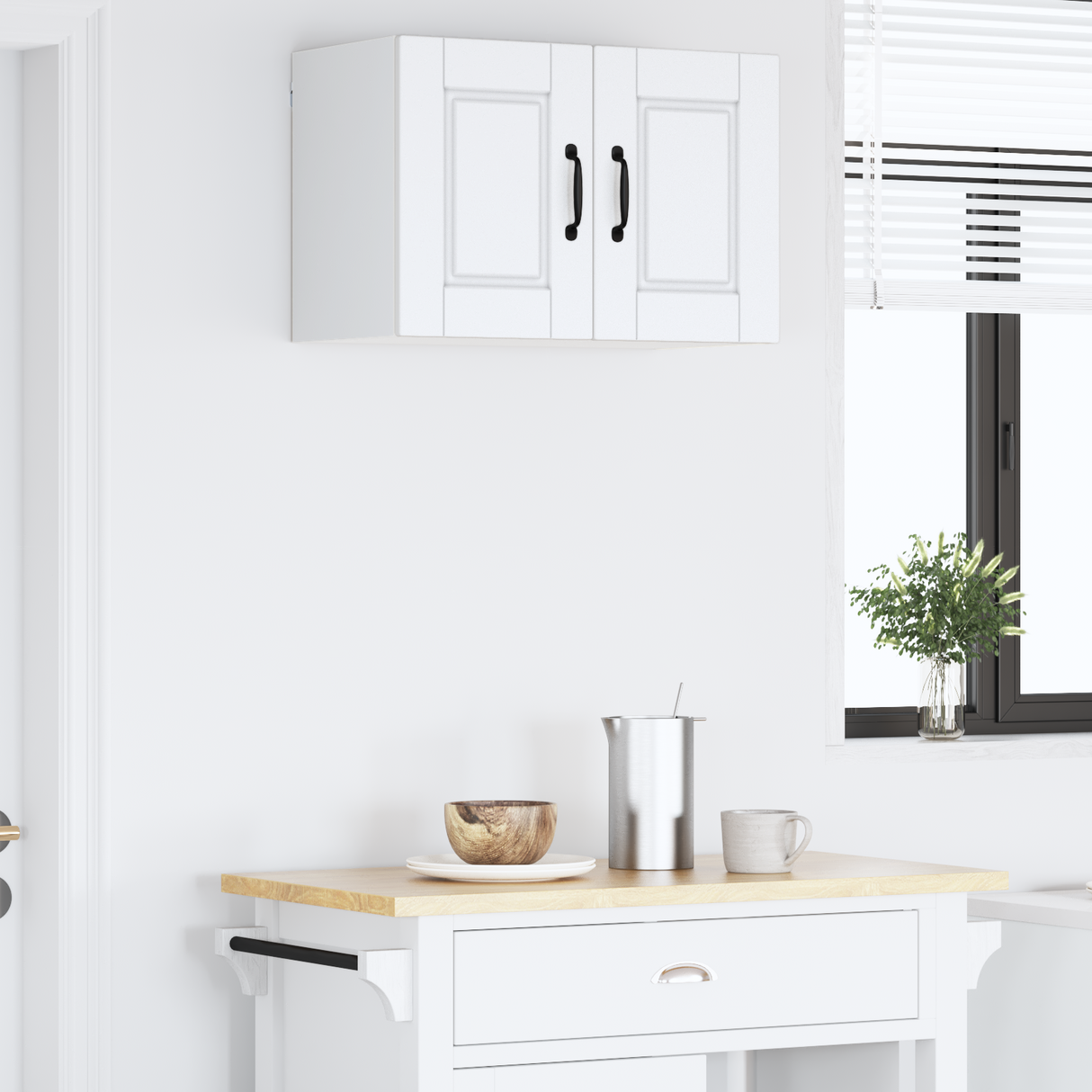 Wall Cabinet PORTO White 60 x 31 x 40 cm Engineered Wood