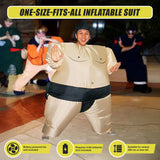 Sumo Inflatable Costume - Low Angle