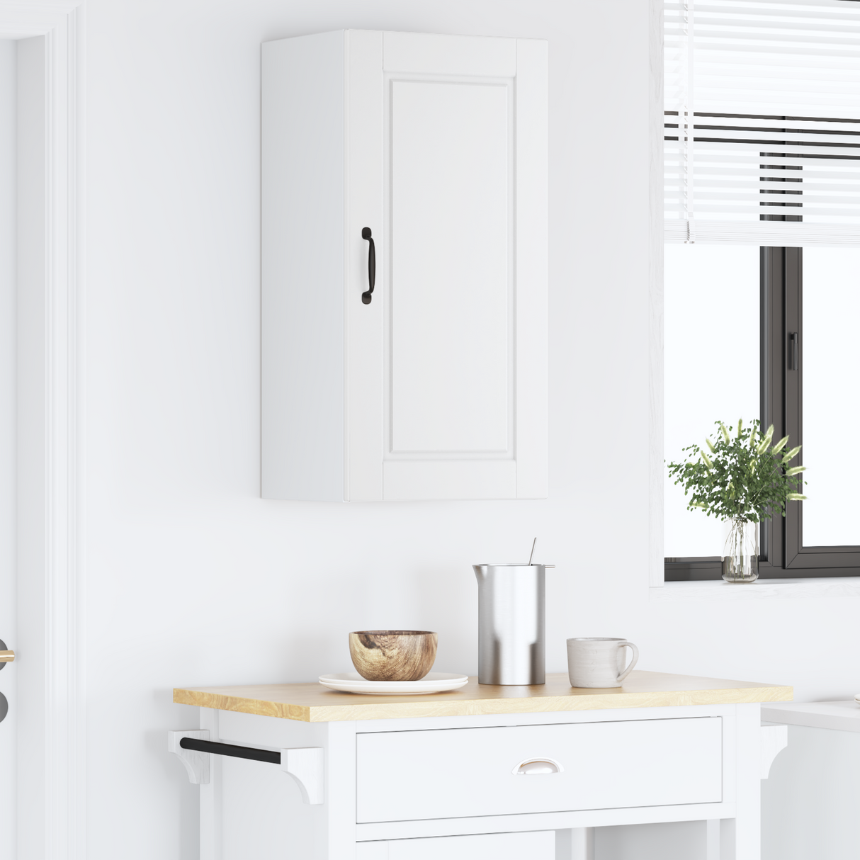 Wall Cabinet PORTO White 40 x 31 x 80 cm Engineered Wood