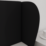Headboard Ear Black 40 x 23 x 6 cm PVC - Top-Down View