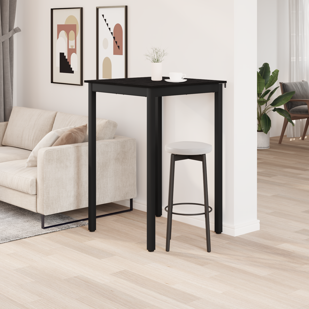 Standing Bar Table Engineered Wood