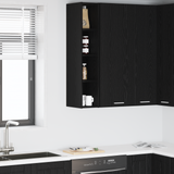 Hanging Cabinet Black Oak 20 x 29,5 x 100 cm Engineered Wood - Side View