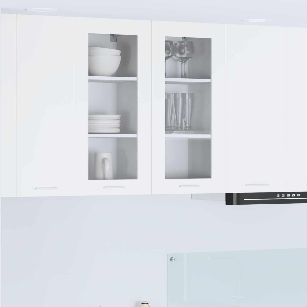 Hanging Cabinet with Door White 40 x 31 x 80 cm Engineered Wood