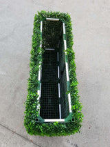 Deluxe Portable Buxus (Bright) UV Resistant 100cm Long x 50cm High x 25cm Wide - Front View