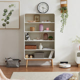 Merlin White Modern Retro Display Cabinet - Rear View
