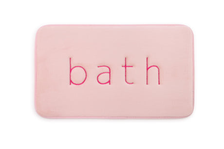 CARLA HOME Extra Thick Memory Foam & Super Comfort Bath Rug Mat for Bathroom (60 x 40 cm, Pink)-1992735299377172480