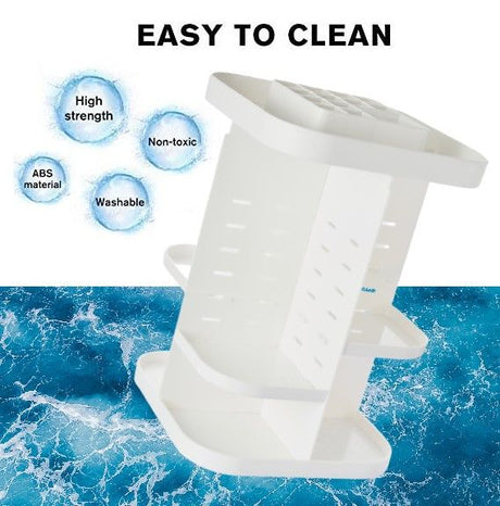CARLA HOME 360 Rotating Large Capacity Makeup Organizer for Bedroom and Bathroom (White)-1992735294788603911