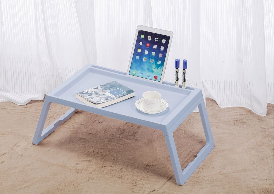 CARLA HOME Multifunction Laptop Bed Desk with foldable legs for Home Office (Blue)-1992735285120733187