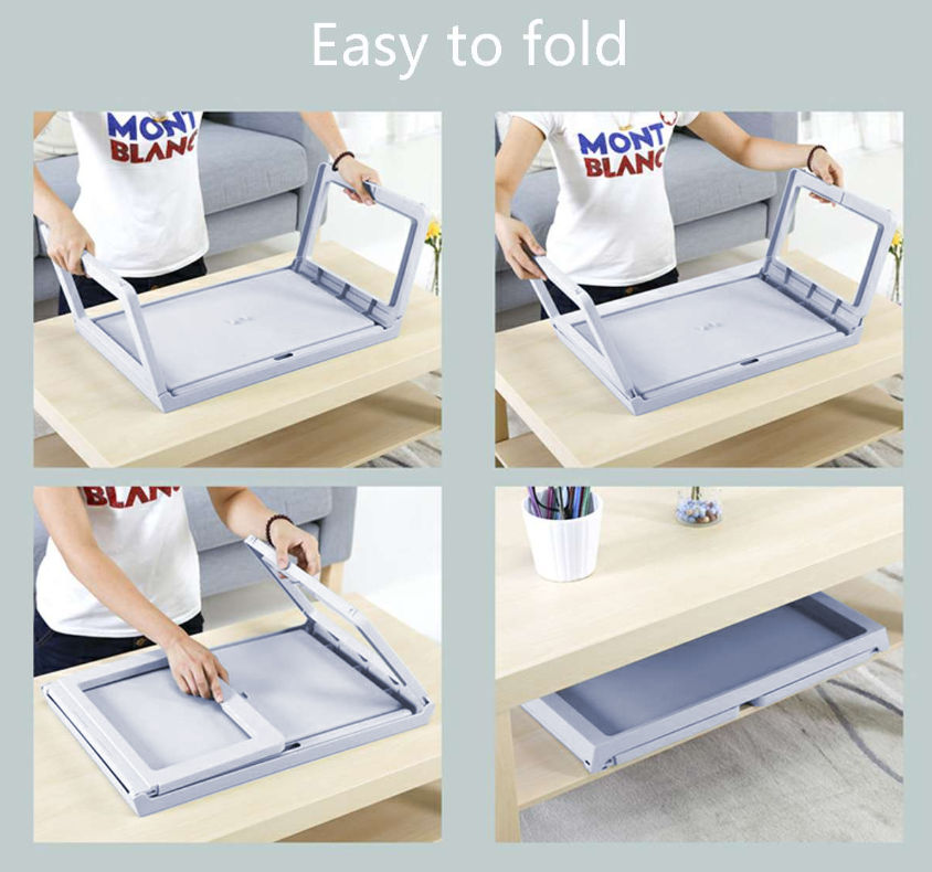 CARLA HOME Multifunction Laptop Bed Desk with foldable legs for Home Office (Blue)-1992735285120733189