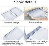 CARLA HOME Multifunction Laptop Bed Desk with foldable legs for Home Office (Blue) - Rear View