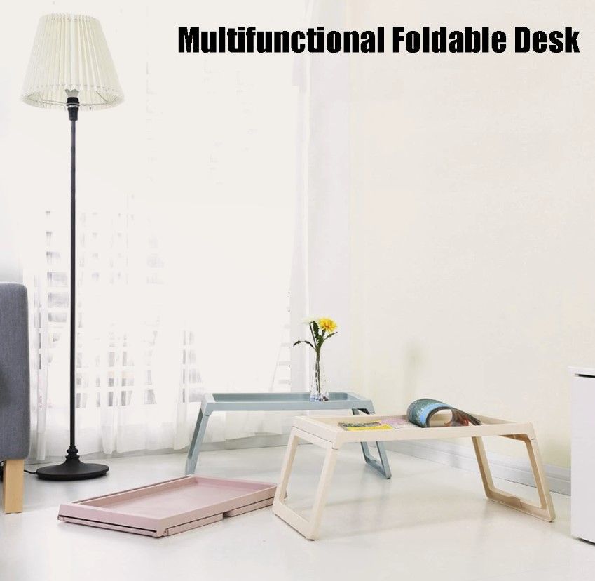 CARLA HOME Multifunction Laptop Bed Desk with foldable legs for Home Office (Blue)-1992735285120733192