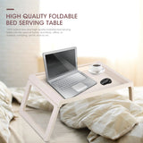 CARLA HOME Multifunction Laptop Bed Desk with foldable legs for Home Office (White) - Front View