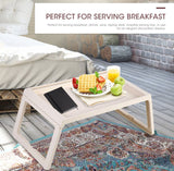 CARLA HOME Multifunction Laptop Bed Desk with foldable legs for Home Office (White) - Side View